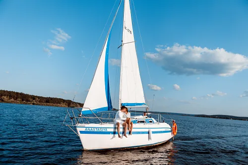 Engagement on a yacht Love Story — story 0009