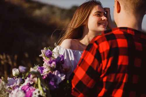 Eugenia and Aleks Engagement on a hils — фото 33